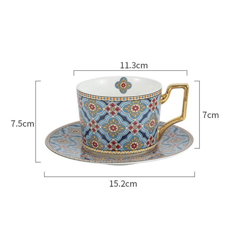 220mm Moroccan Cup & Saucer-G