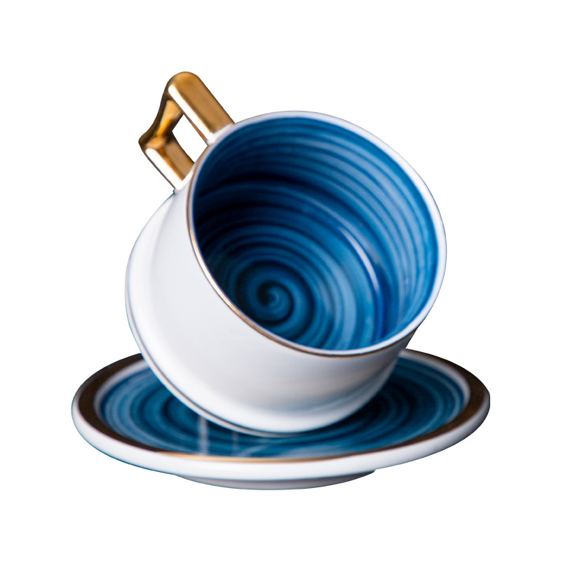 220mm blue cup and saucer