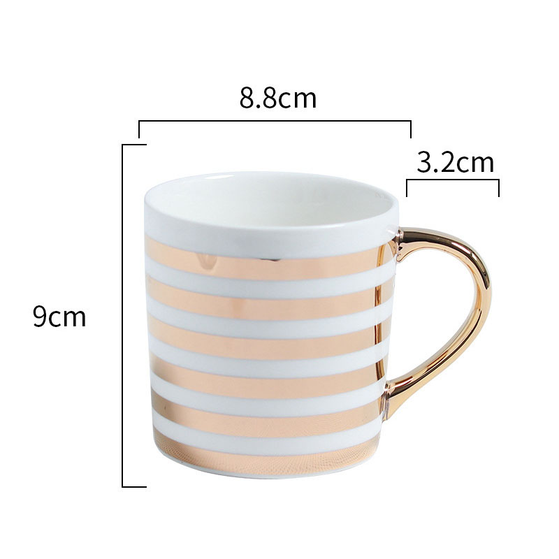 300ml Gold Stripe Mug