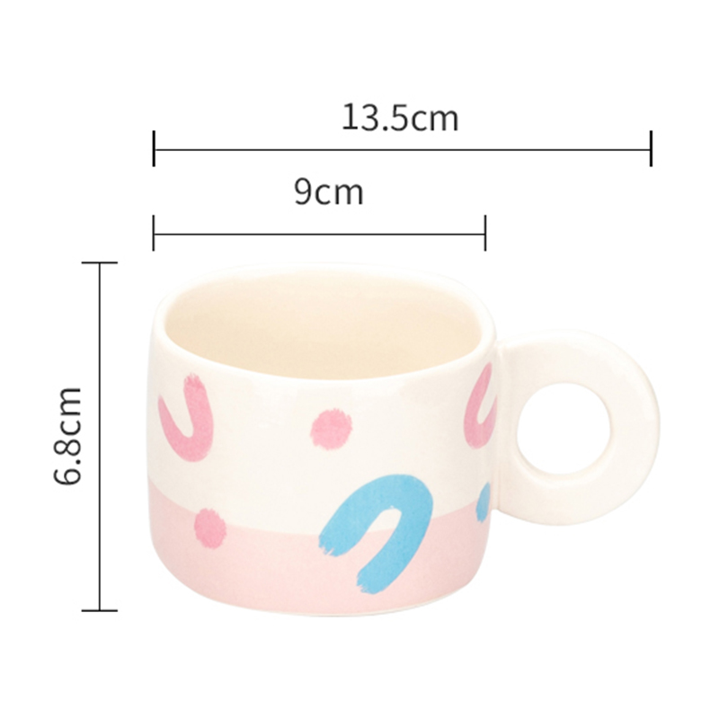 300ml blue and pink mug
