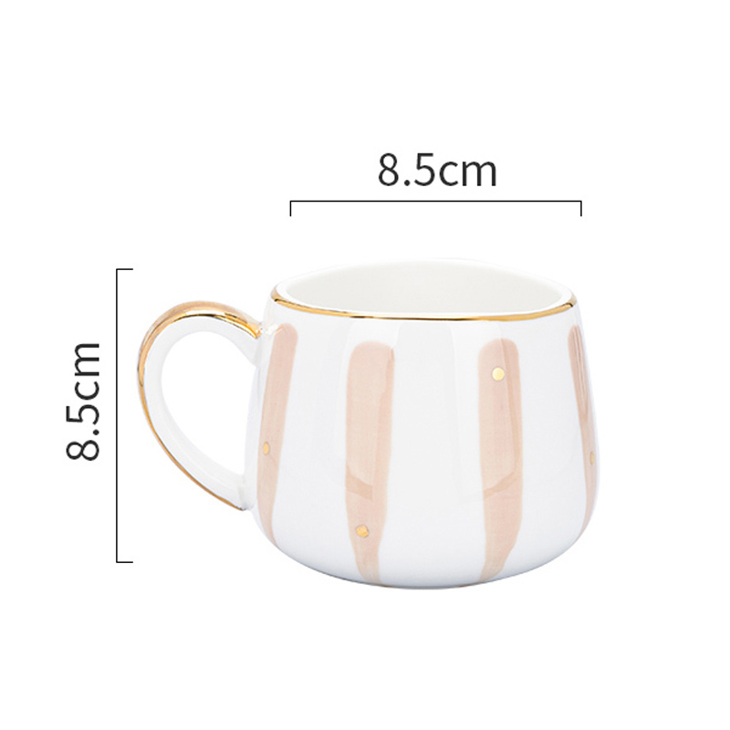380ml Pink Striped Mug