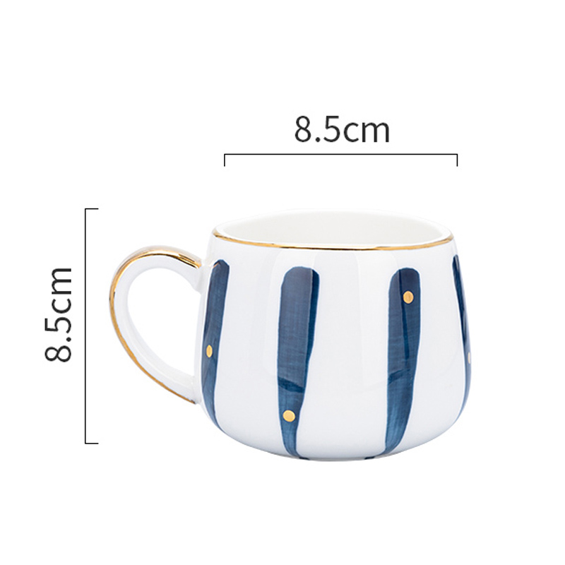 380ml blue striped mug