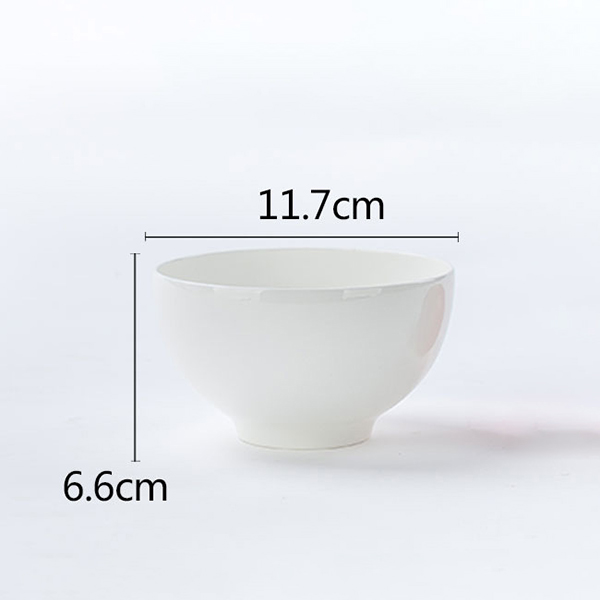 4.5 inch white rice bowl
