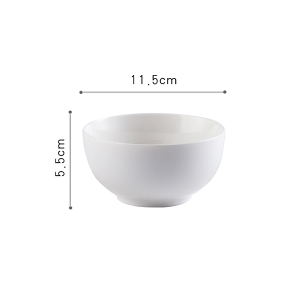 4.5 inch white rice bowl