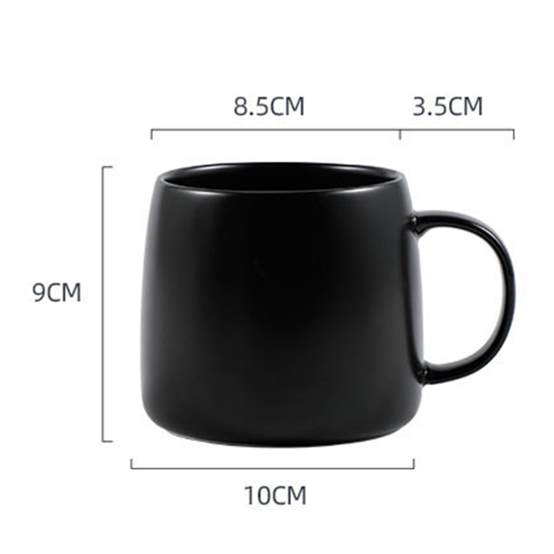 500ml black mug