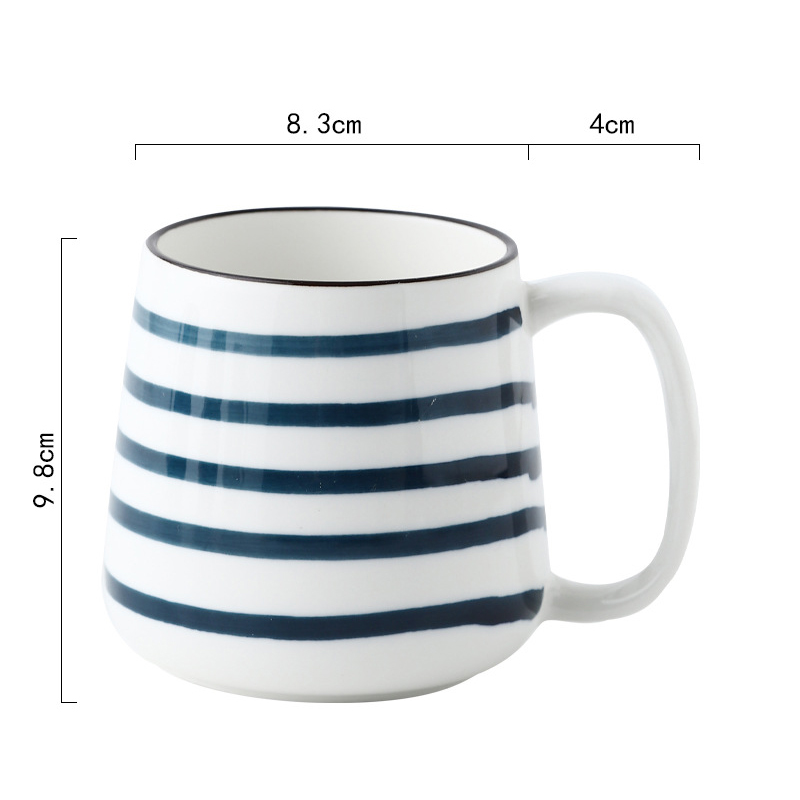 500ml hand painted concentric mug