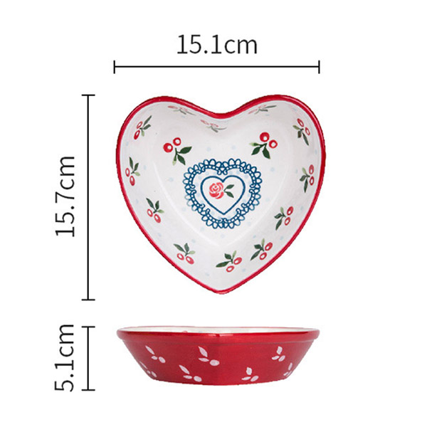 6.2inch red heart bowl