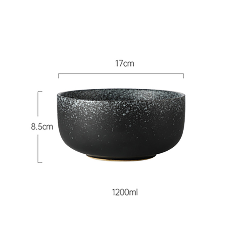 7 inch black bowl-C