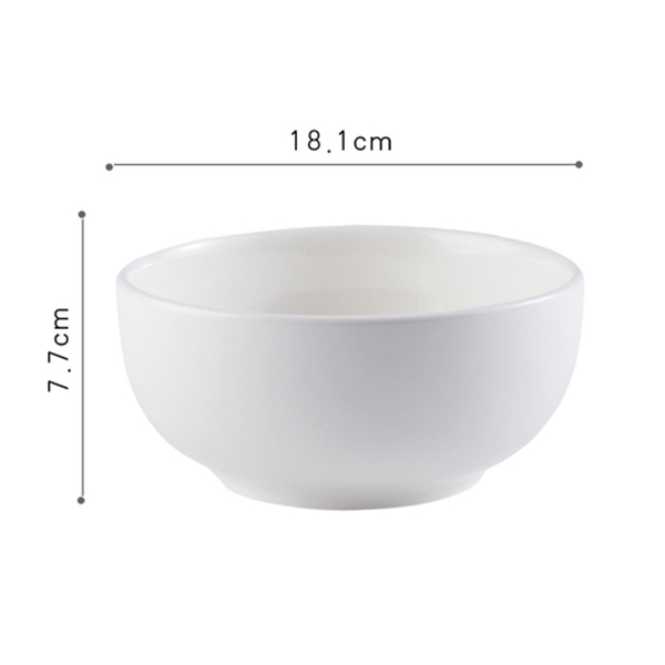 7 inch white soup bowl