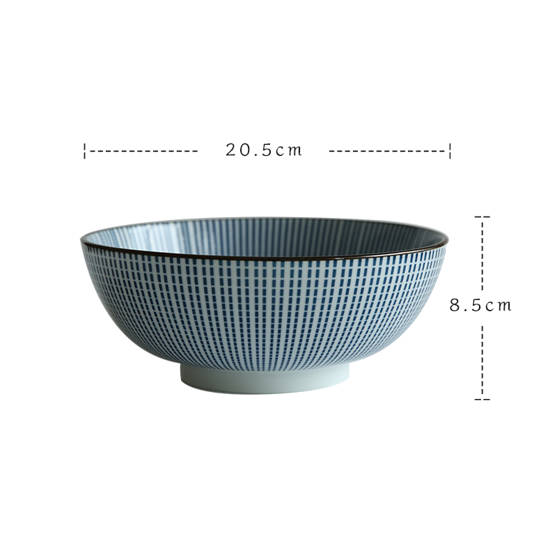 8 inch blue line bowl
