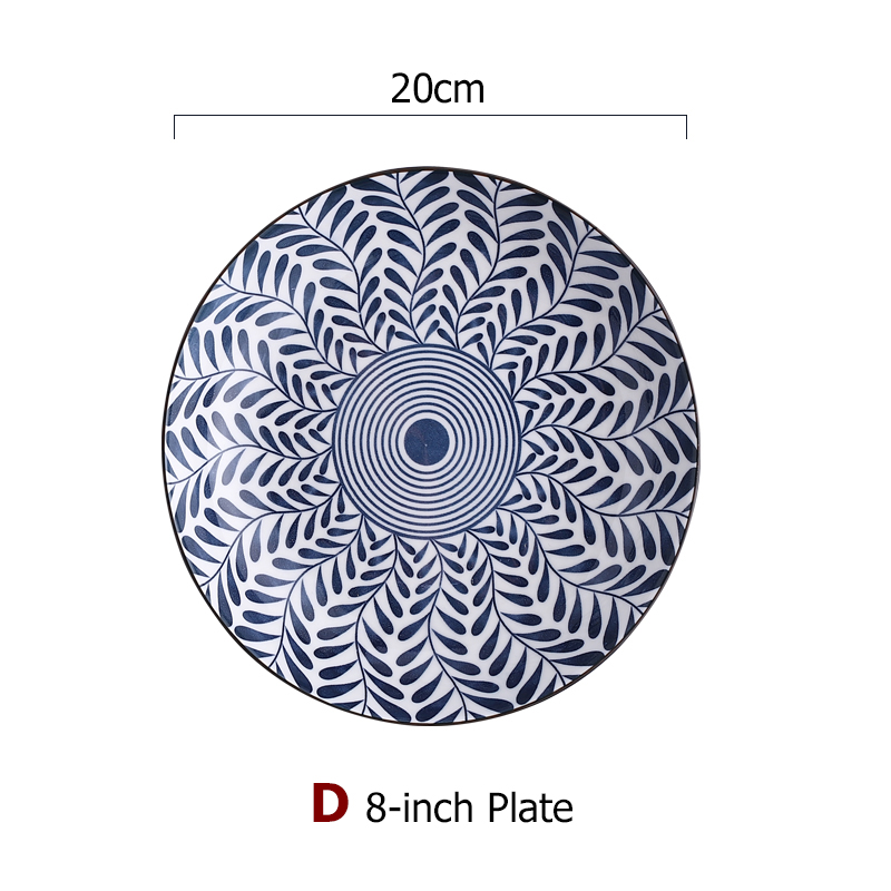8 inch blue plate