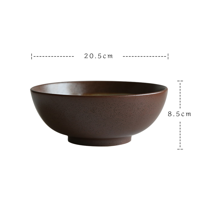 8 inch brown bowl