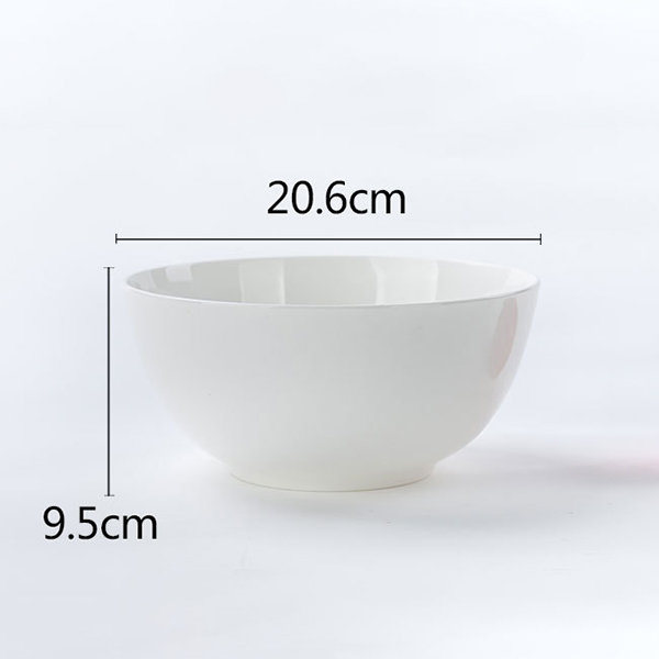 8 inch white soup bowl