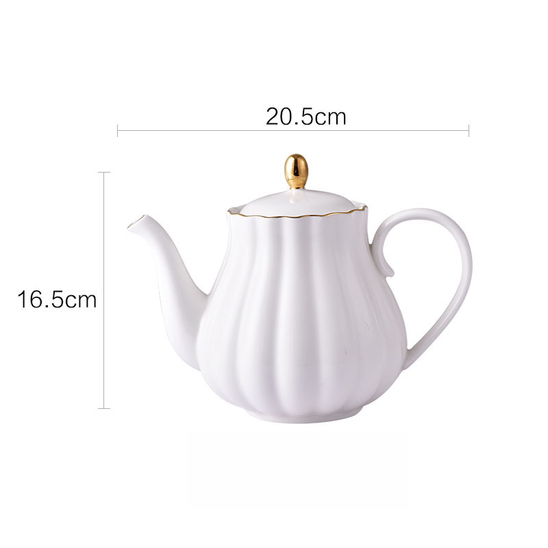 800ml white teapot