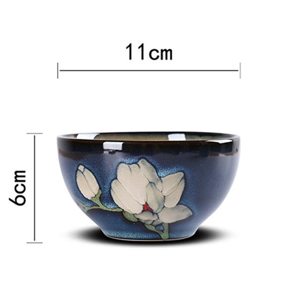 4.5 inch blue rice bowl