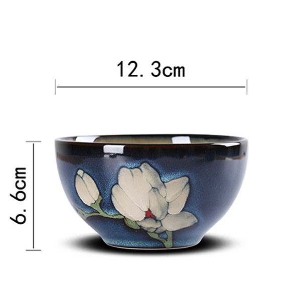 4.8 inch blue rice bowl