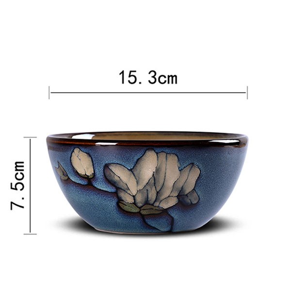 6 inch blue soup bowl